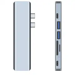 GENERICO - Adaptador Tipo C Para Macbook Pro 7 En 1 Dual Port