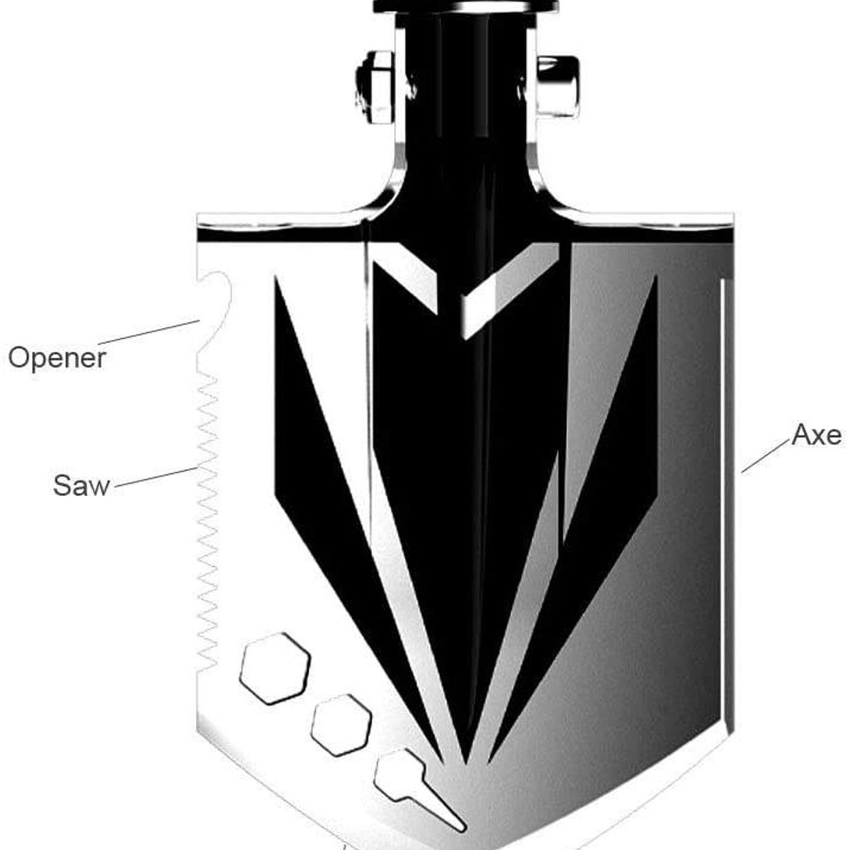 GENERICO - Pala Plegable Portátil Para Acampar Pala De Mochilero o jardín