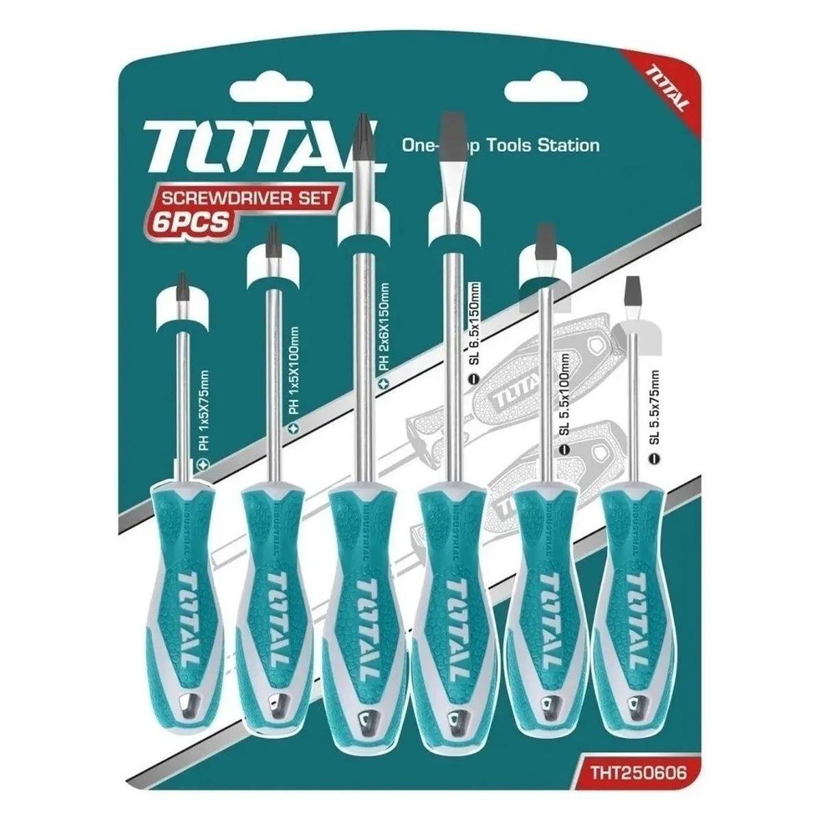 TOTAL TOOLS - Juego Destornilladores 6 Piezas