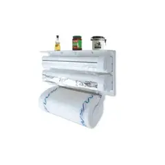 ESHOPANGIE - Porta Rollo Toalla Nova Triple Dispensador Cocina Alusa Film