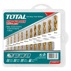 TOTAL TOOLS - Set De Broca Para Metal 12 Piezas Total Tacsd0125