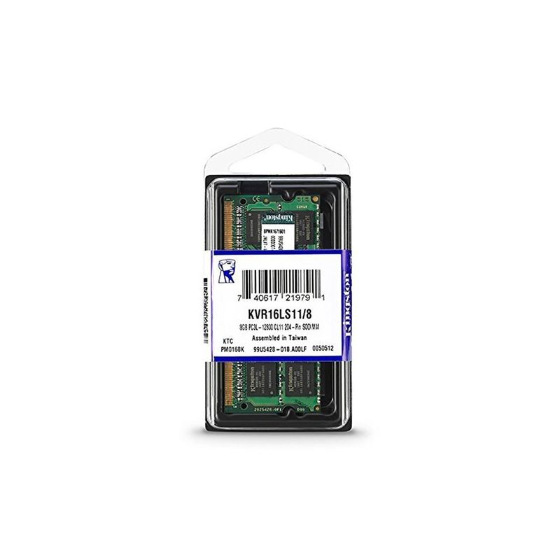 KINGSTON - Memoria Notebook 8gb Ddr3l Pc3l-12800 Kingston Low Vol 135v
