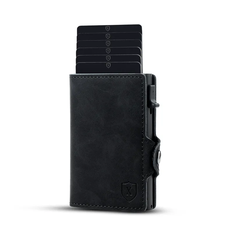 XCLUSIVE - Billetera Tarjetero Modelo Deluxe  Negra