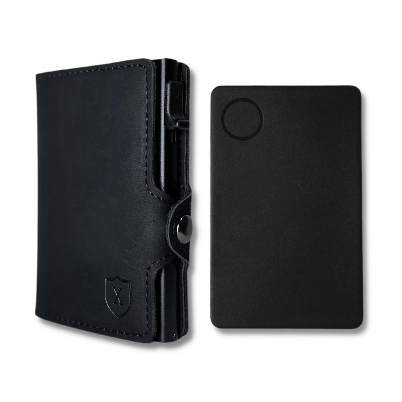 GENERICO - Pack Billetera Full Black con Localizador..