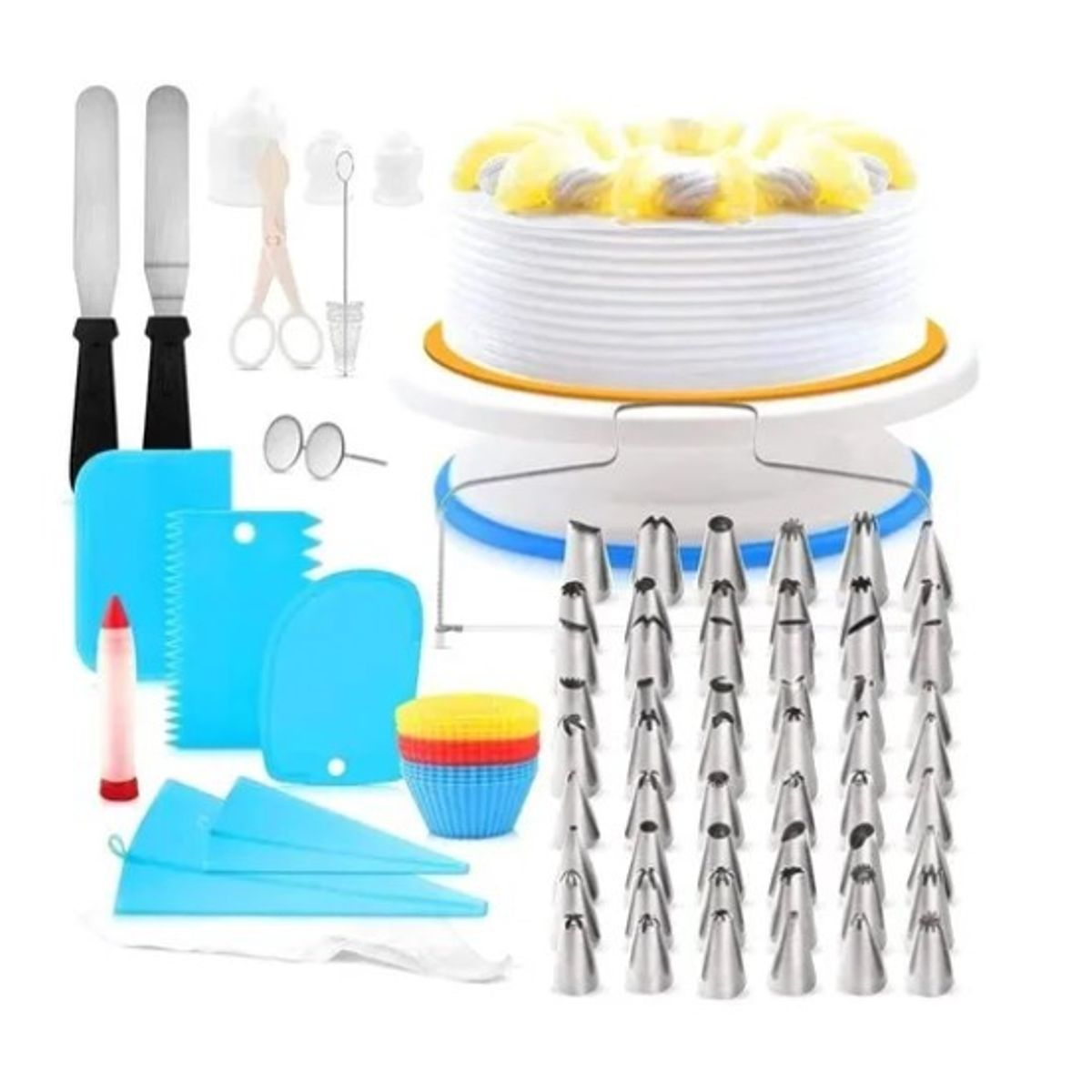 ESHOPANGIE - Kit Decoración Para Repostería Con Soporte Giratorio 106 Pcs