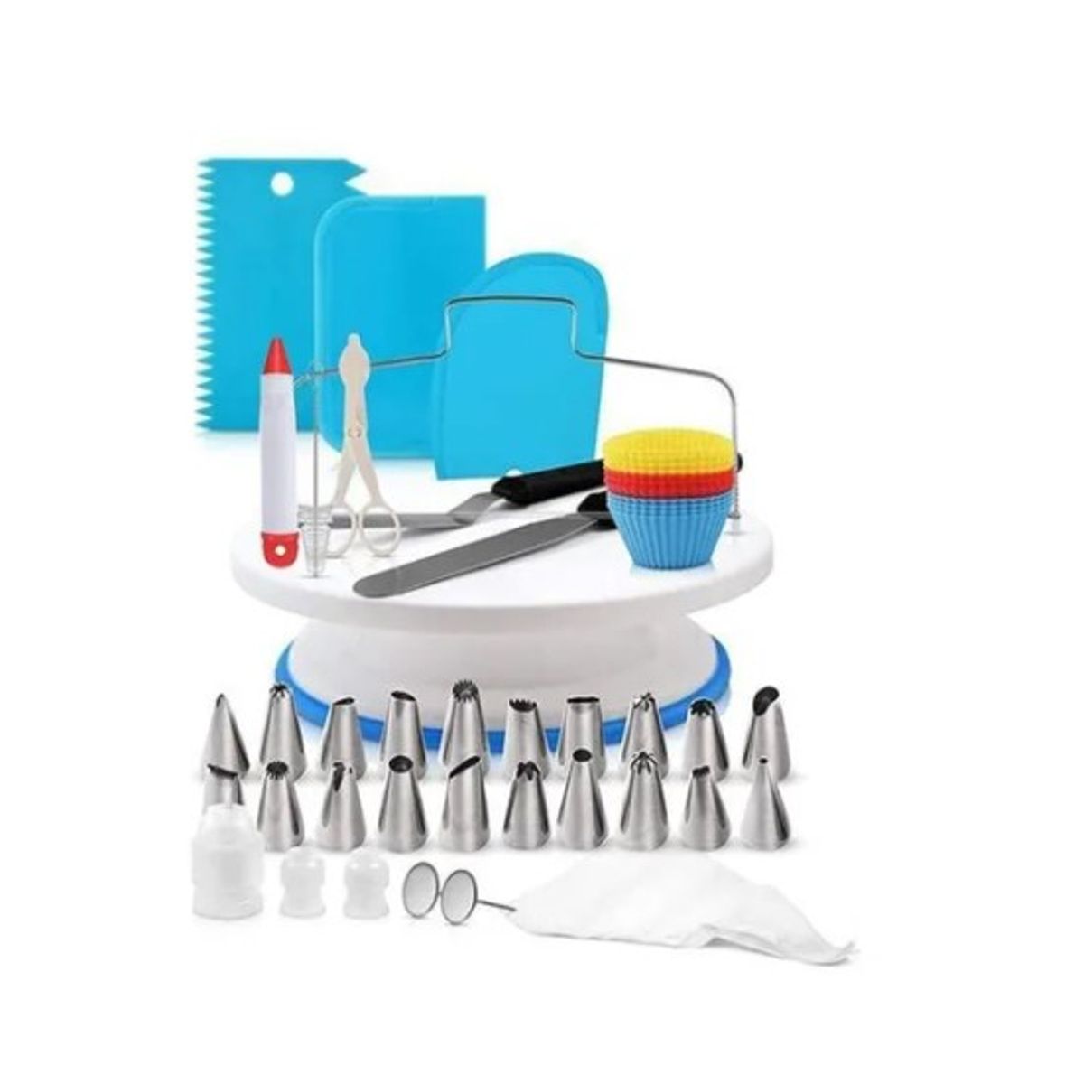 ESHOPANGIE - Kit Decoración Para Repostería Con Soporte Giratorio 106 Pcs