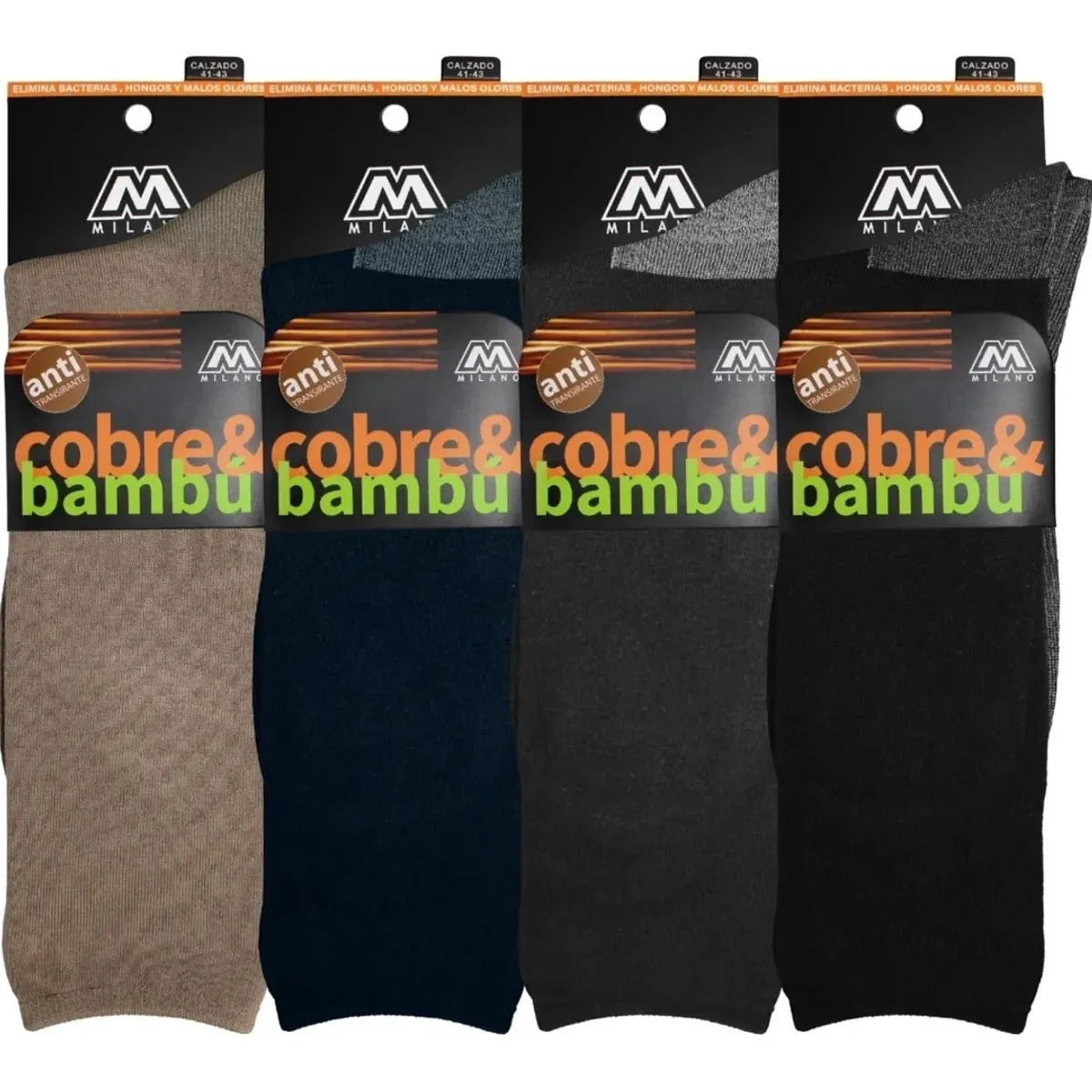 GARSIL - 6 Pares De Calcetines De Vestir Para Hombres Con Fibra De Cobre Bambú