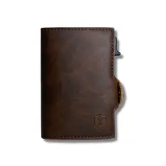 XCLUSIVE - Billetera Tarjetero Dark Brown-