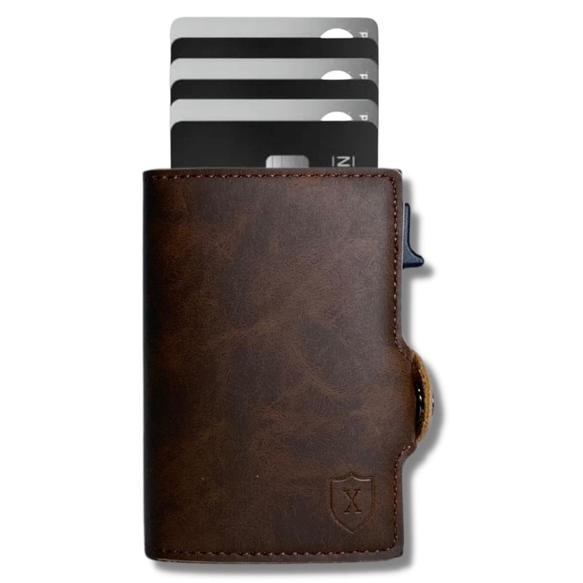 XCLUSIVE - Billetera Tarjetero Dark Brown- xclusive