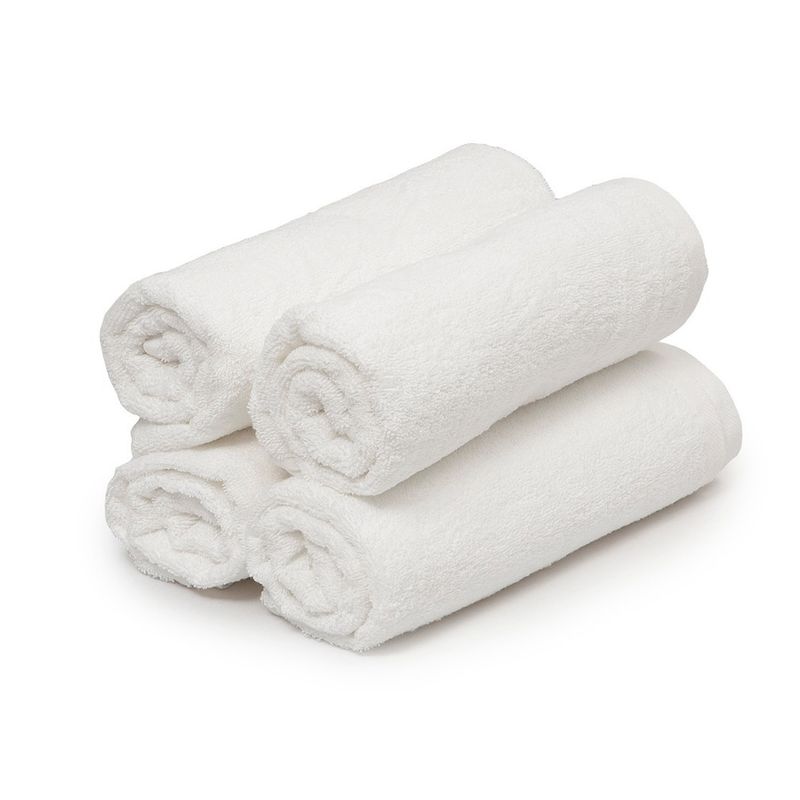 COSMETICAVAL - Kit 4 Toallas blanco microfibra para peluquería 45x85 CVL
