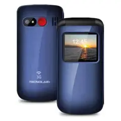 TECNOLAB - CELULAR TELEFONO SENIOR TIPO ALMEJA - AZUL