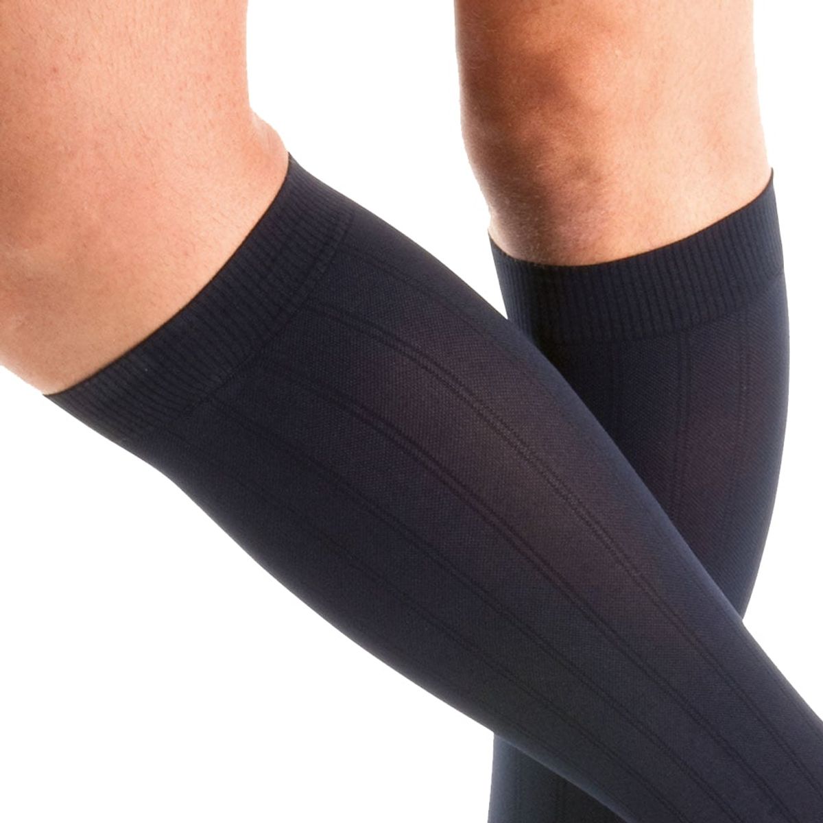 MEDISHOP - Calcetines de compresión de hombre, para viaje-Negro-Talla L-Medi