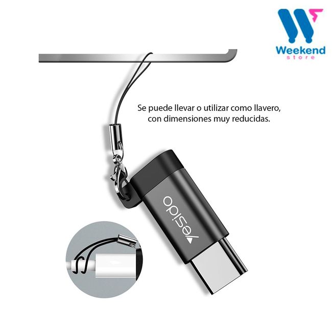 YESIDO - Adaptador OTG YESIDO Micro-USB a Tipo C / GS04