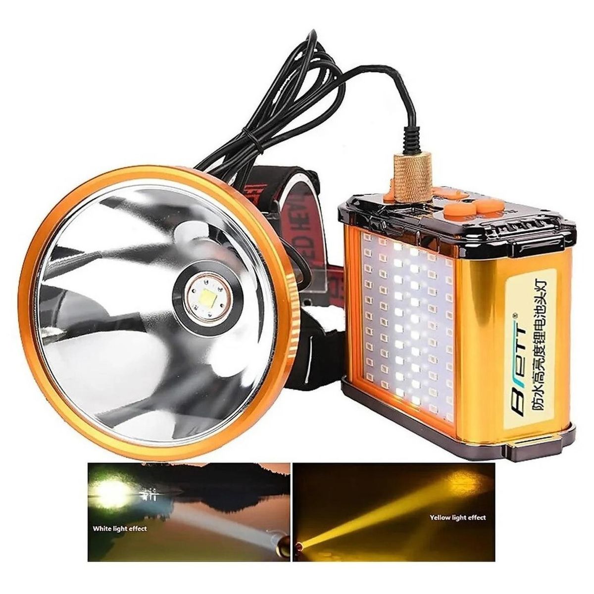 GENERICO - Foco Led Caza 1200w Largo Alcance Linterna Minera Camping.