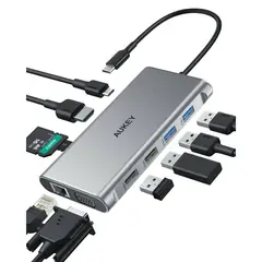 AUKEY - HUB 10 en 1 USB-C Gris - CB-C89 - Gris