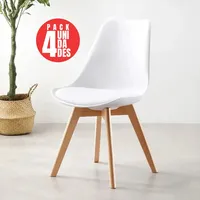 Pack 4 Sillas Comedor Blanca Eames