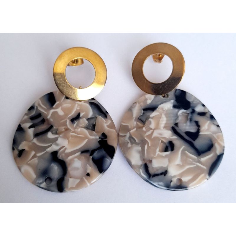 CATHALIFAUDJOYAS - Aros resina acero CathalifaudJoyas