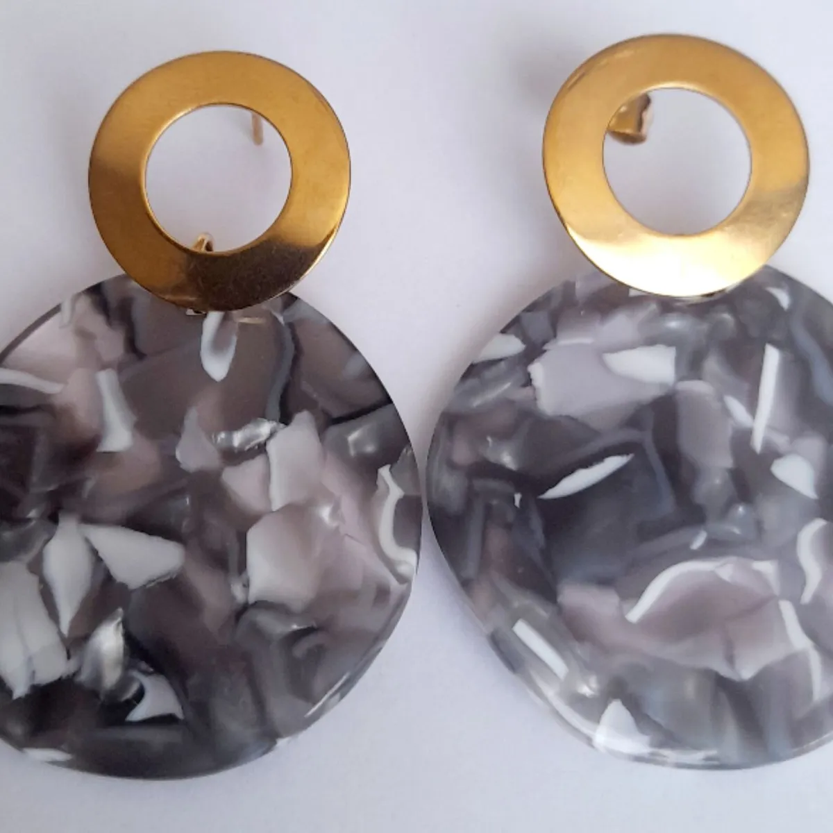 CATHALIFAUDJOYAS - Aros resina acero CathalifaudJoyas