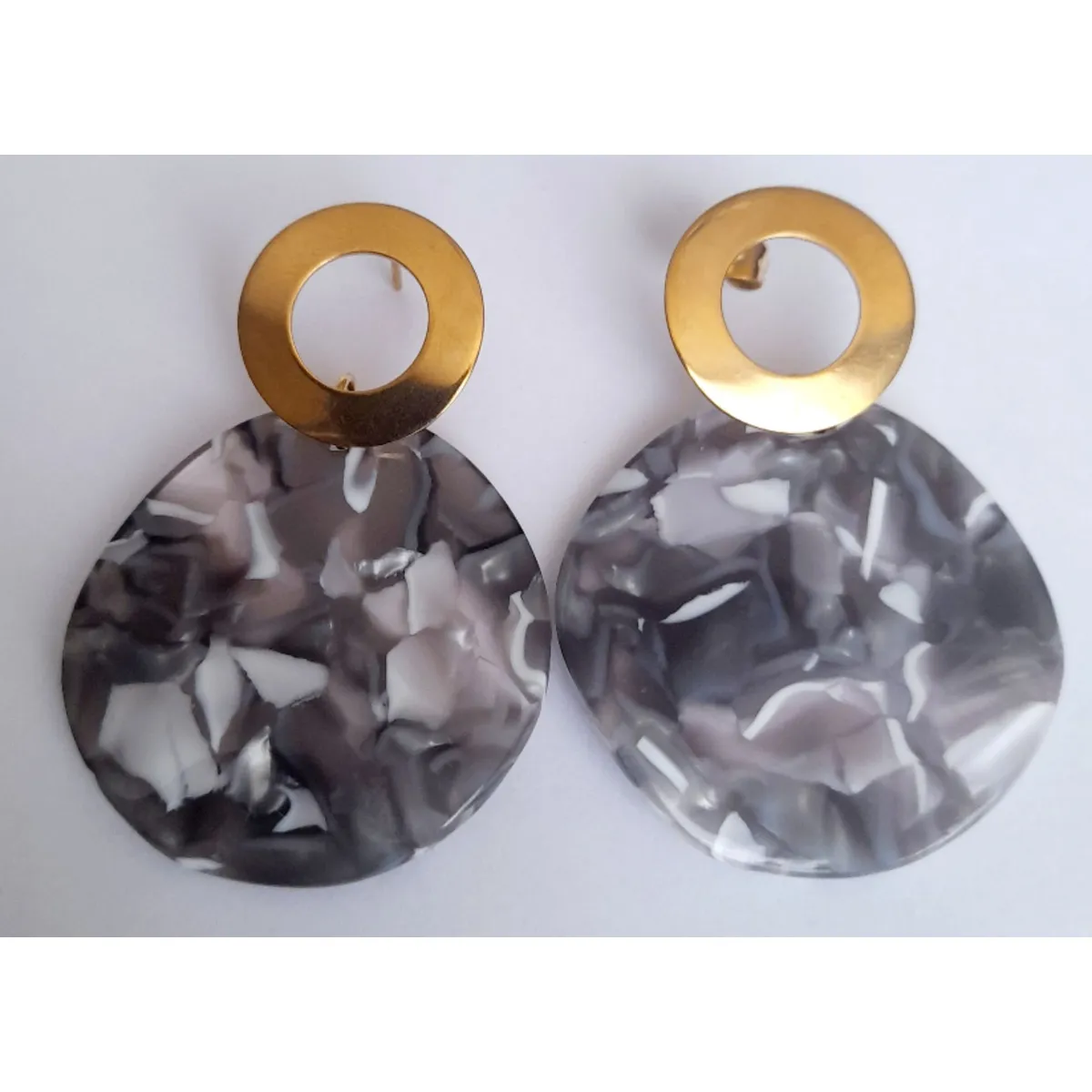 CATHALIFAUDJOYAS - Aros resina acero CathalifaudJoyas