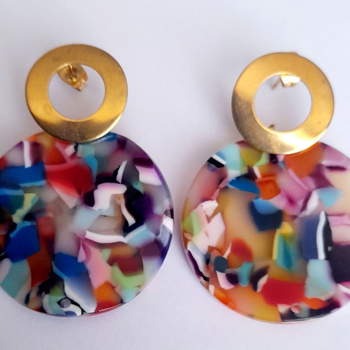 CATHALIFAUDJOYAS - Aros resina acero CathalifaudJoyas