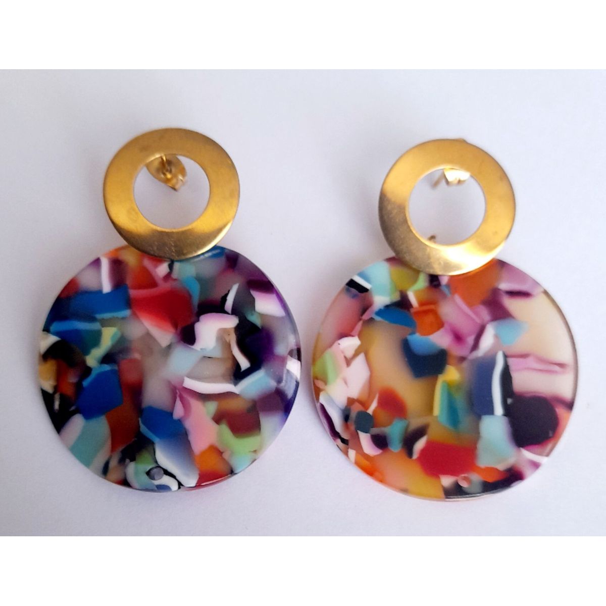 CATHALIFAUDJOYAS - Aros resina acero CathalifaudJoyas