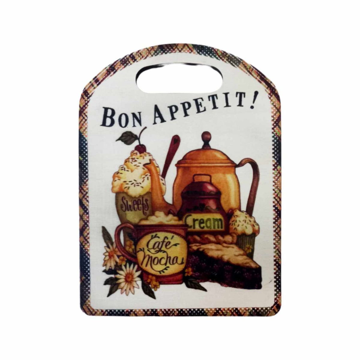 SOHOGAR - Tabla para cocktail madera 22x16 cm bon appetit flour