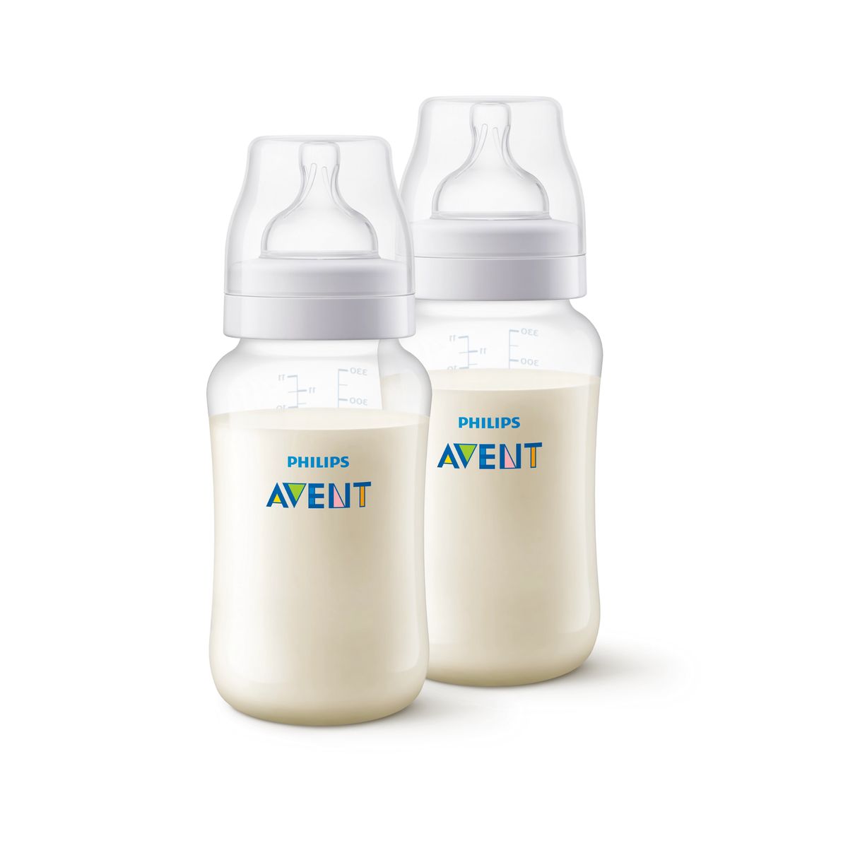 AVENT - Set 2 Biberones Anti-Cólico Lactancia 330 ml libre de BPA