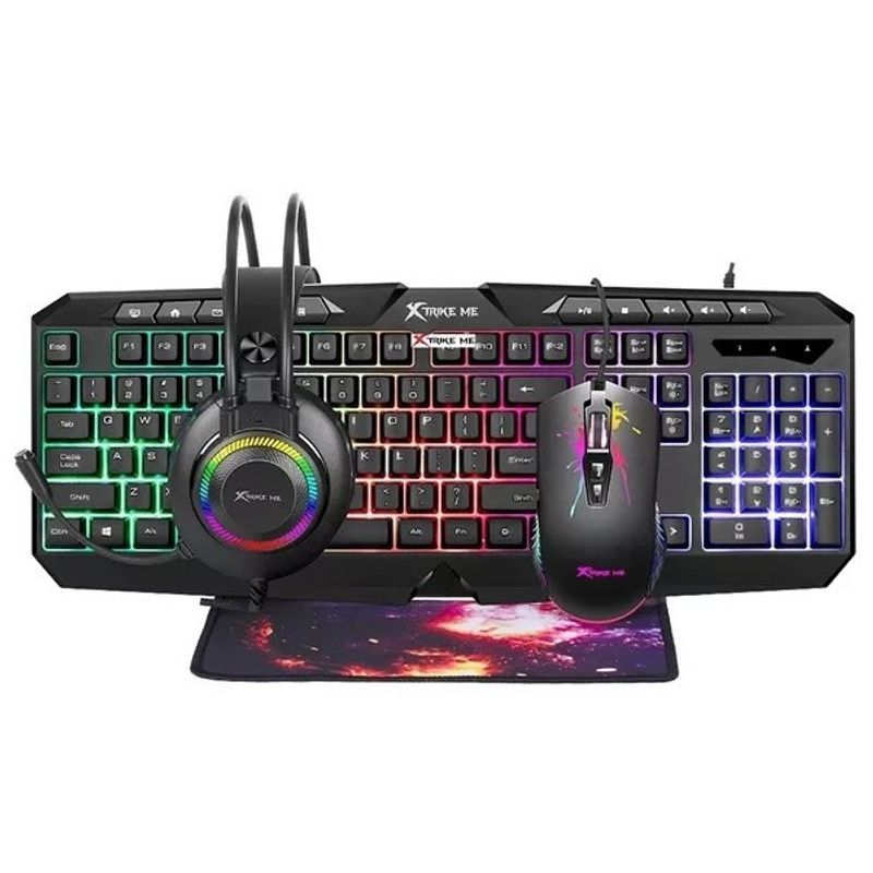 XTRIKE ME - Combo gamer teclado, mouse, audífono retroiluminado  xtrike-me