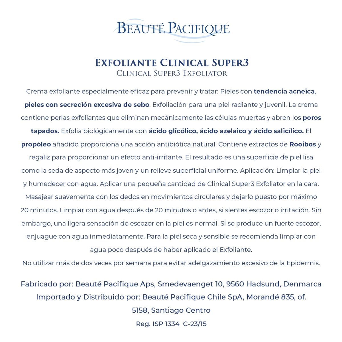BEAUTE PACIFIQUE - Exfoliante Clinical Super3