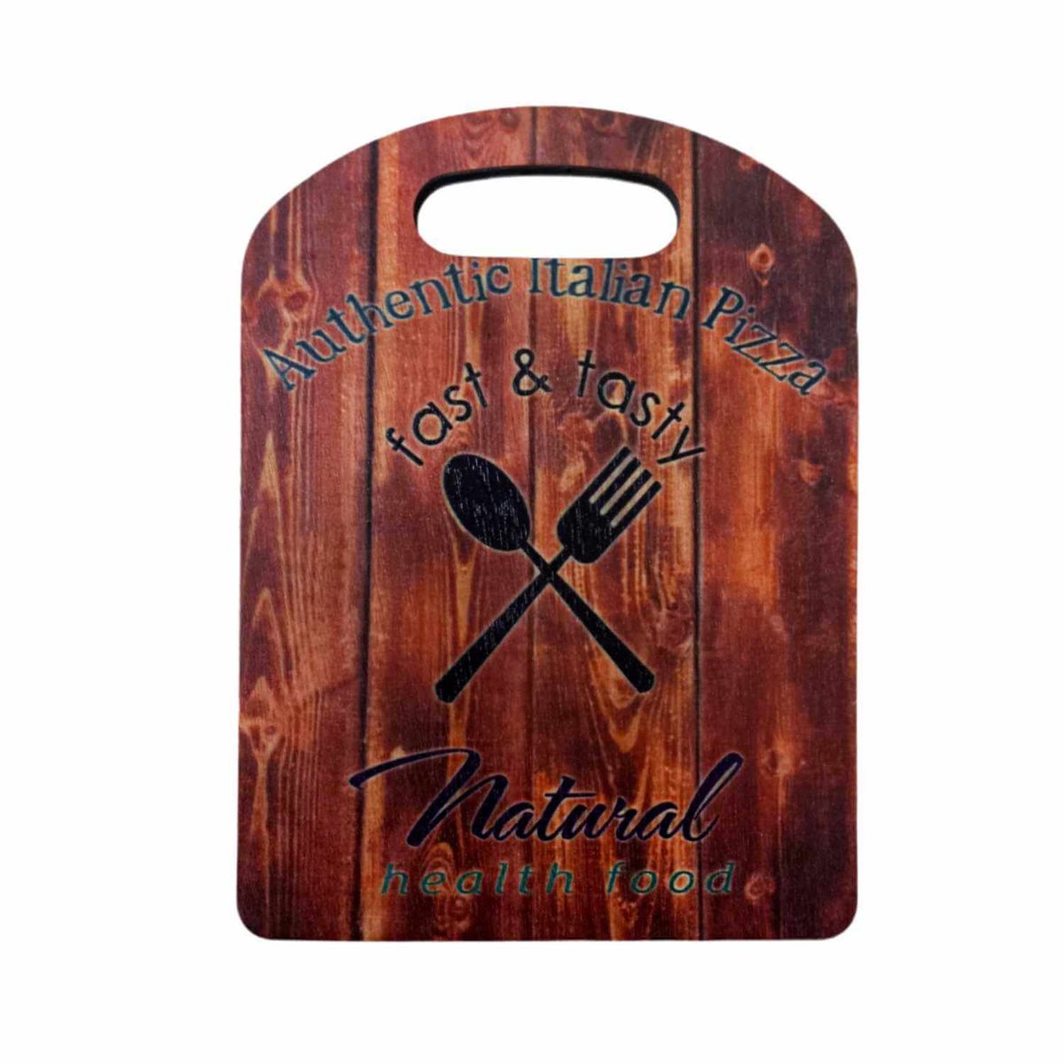 SOHOGAR - Tabla para cocktail madera 22x16 cm natural italian pizza