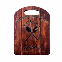 GENERICO - Tabla para cocktail madera 22x16 cm natural italian pizza