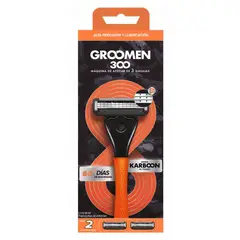 GROOMEN - Máquina Afeitar 300 más 2 Cartuchos 3 Navajas