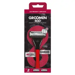 GROOMEN - Máquina Afeitar 500 más 2 Cartuchos 5 Navajas