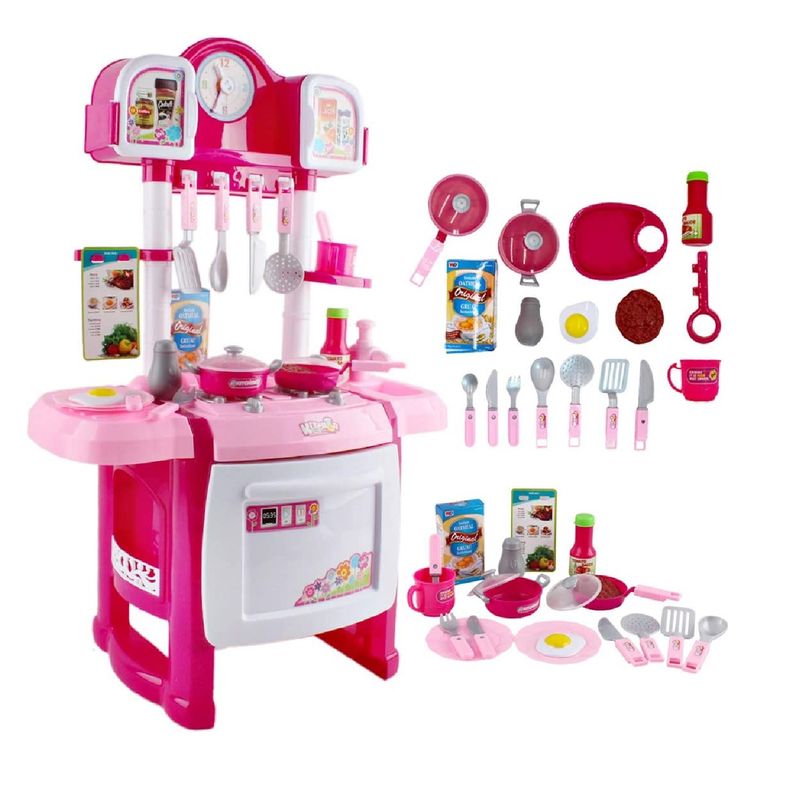 GENERICO - Cocina juguete infantil didáctica rosa