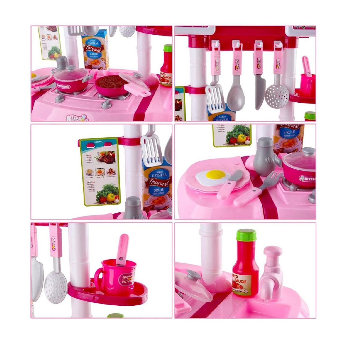 GENERICO - Cocina juguete infantil didáctica rosa