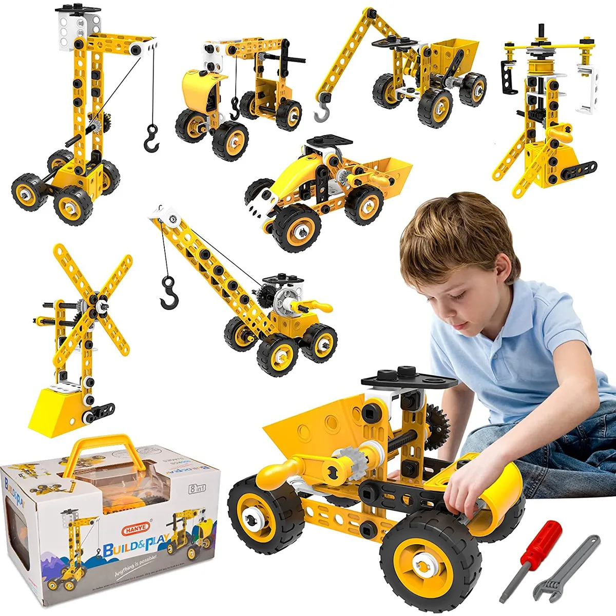 HANYE - Set De Máquinas Armables 8 En 1 - Flexible - Alta Calidad