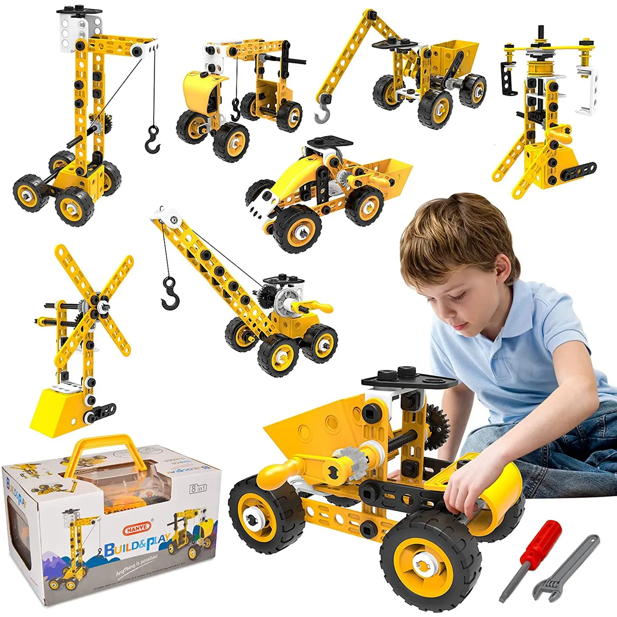 HANYE - Set De Máquinas Armables 8 En 1 - Flexible - Alta Calidad