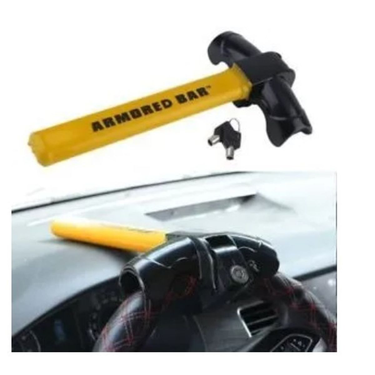 ESHOPANGIE - Traba Volante Tipo Candado Antirrobo Acero  Llave Seguridad