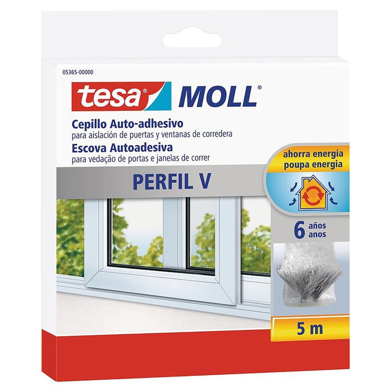 TESA - Tesa Aislamte Puerta Y Ventana Perfil V 5M Auto Adesiva