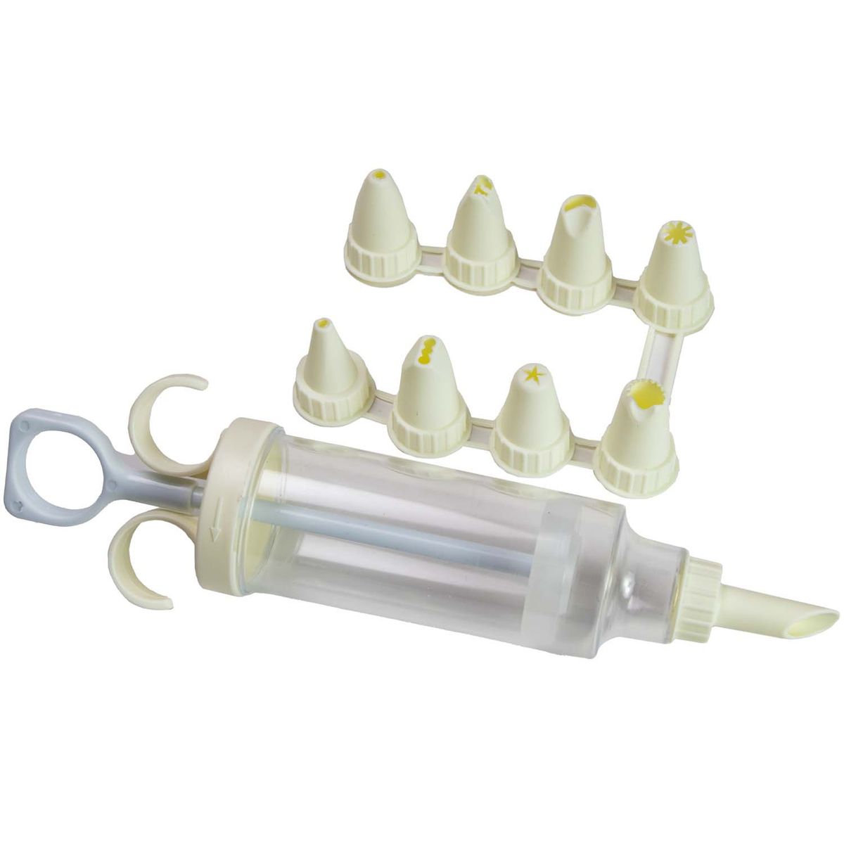 QLUX - JERINGA DECORADORA + 8 BOQUILLAS COLOR BLANCO