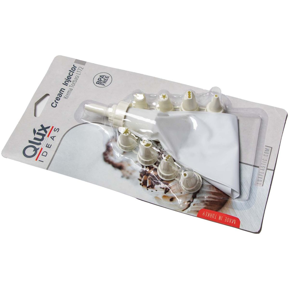 QLUX - MANGA DECORADORA + 8 BOQUILLAS BLANCO