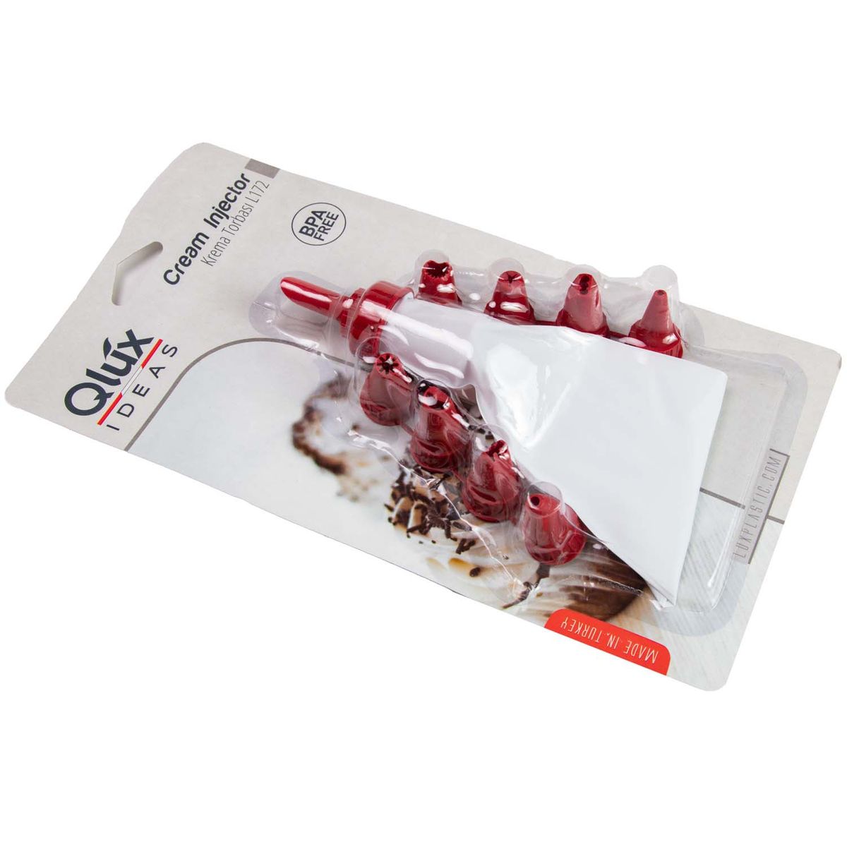 QLUX - MANGA DECORADORA + 8 BOQUILLAS ROJO