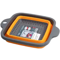 QLUX - COLADOR DE PLASTICO CUADRADO NARANJO