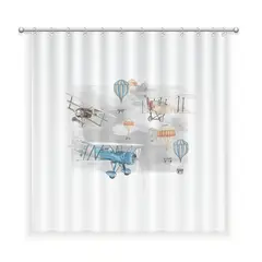 MARGARITA SCHEEL BY CASA ALVARINHO - CORTINA DE BAÑO ALGODÓN AVIONES Y GLOBOS