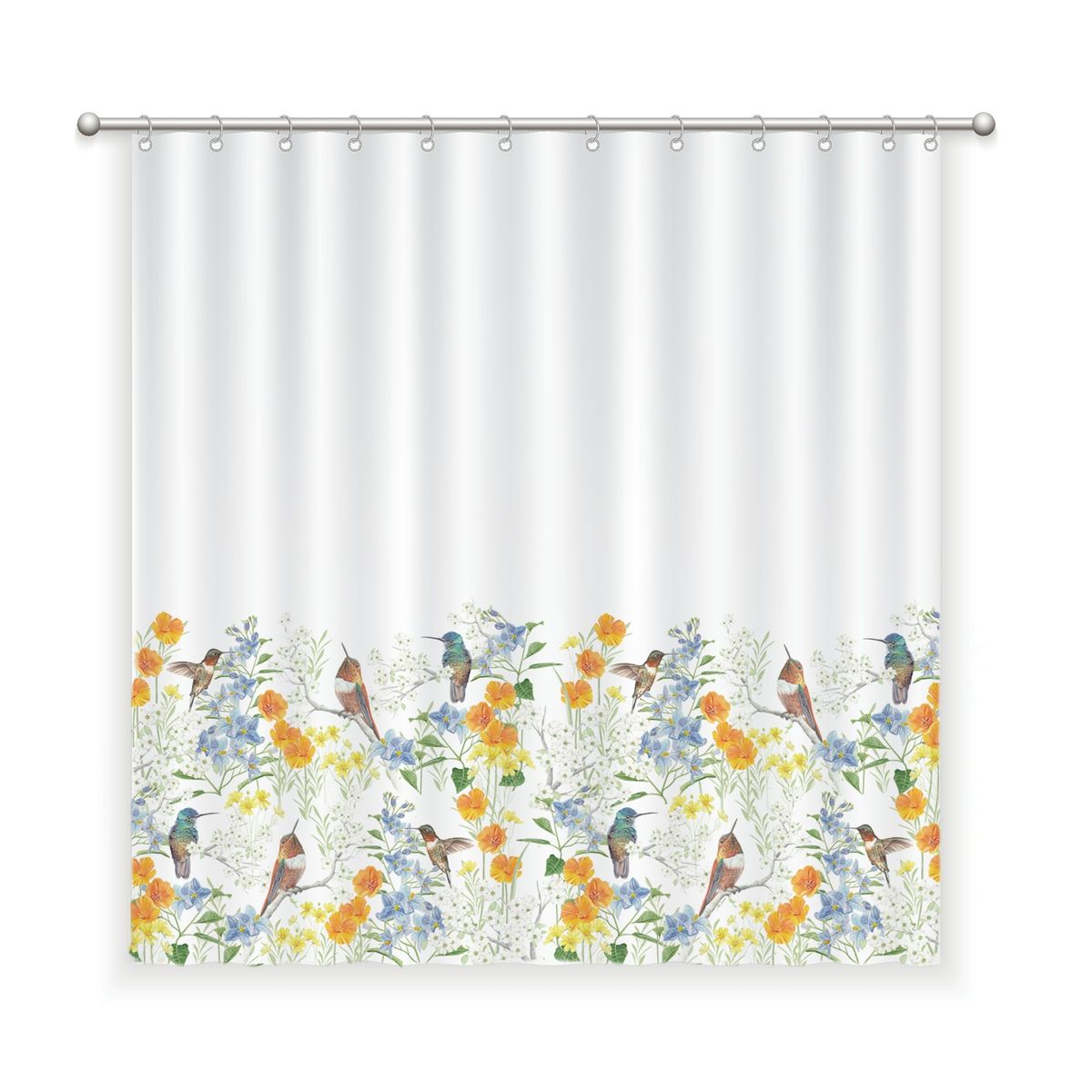 MARGARITA SCHEEL BY CASA ALVARINHO - CORTINA DE BAÑO ALGODÓN PICAFLOR ARCOÍRIS