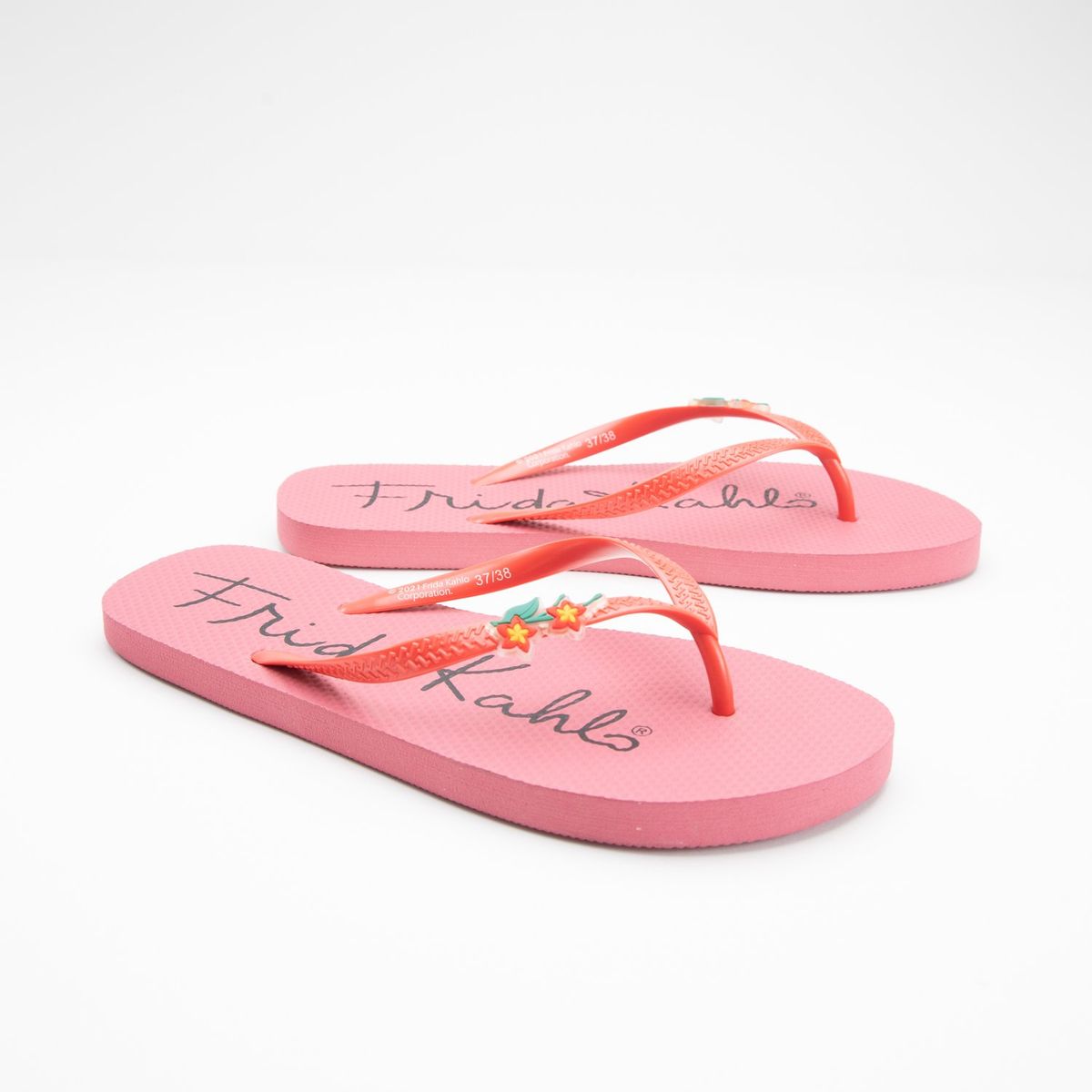 CELEBRITY ICONS - Sandalia Mujer Nombre Rosado Frida Kahlo
