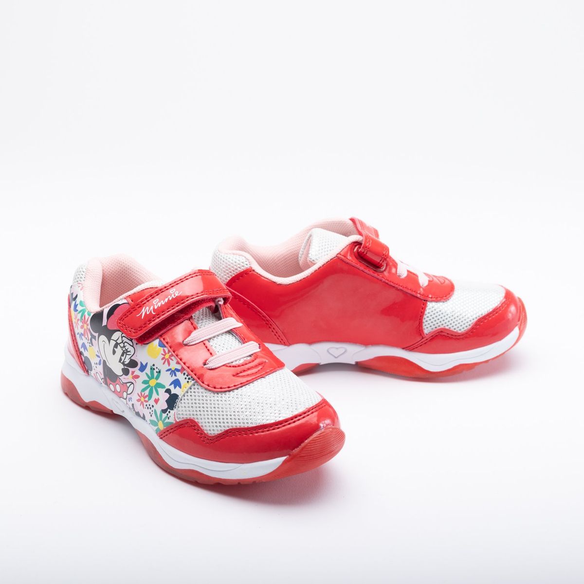 DISNEY - Zapatilla Luces Niña Minnie Colorida Rojo Disney