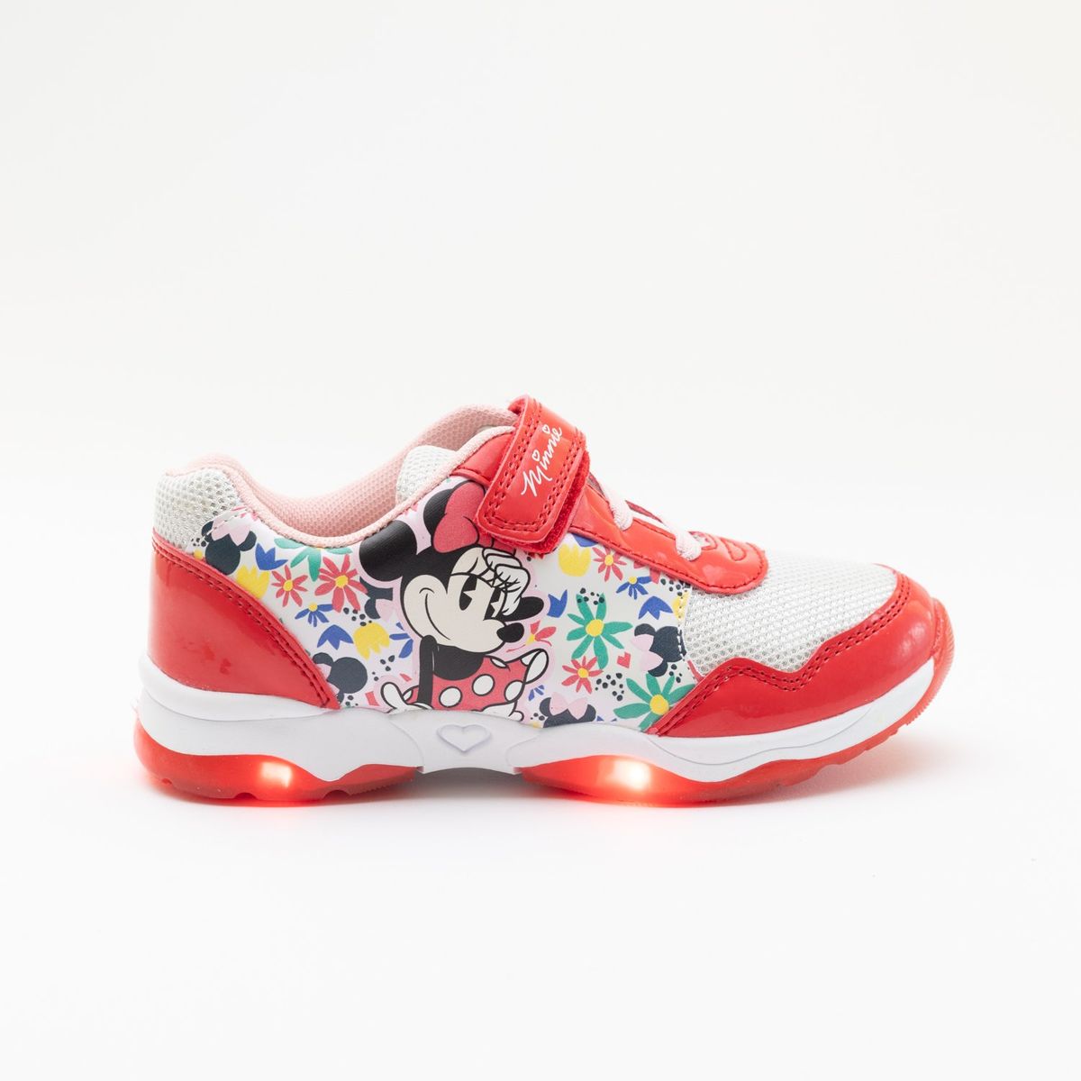 DISNEY - Zapatilla Luces Niña Minnie Colorida Rojo Disney
