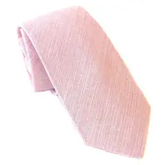 LUCIA CORBATAS - Corbata algodón rosada textura