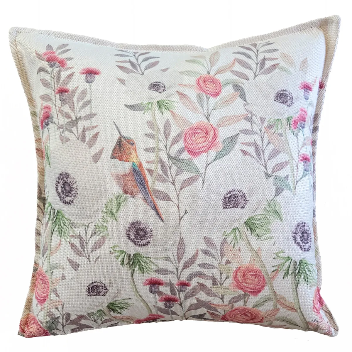 MARGARITA SCHEEL BY CASA ALVARINHO - FUNDA COJÍN MARISA ANÉMONE BLANCA 45X45